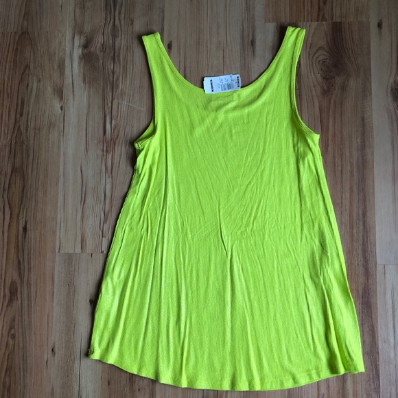 NEW APT9 Basic Shimmer Tank Tanktop Shirt Yellowish Green XS Women’s - Picture 2 of 14